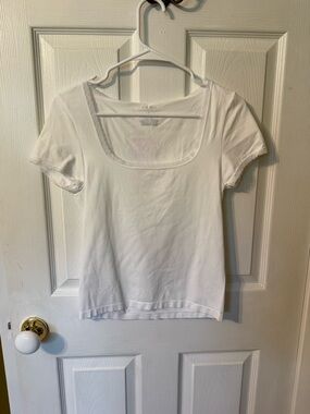 wild fable White Lace-Trim Scoop Neck Camisole